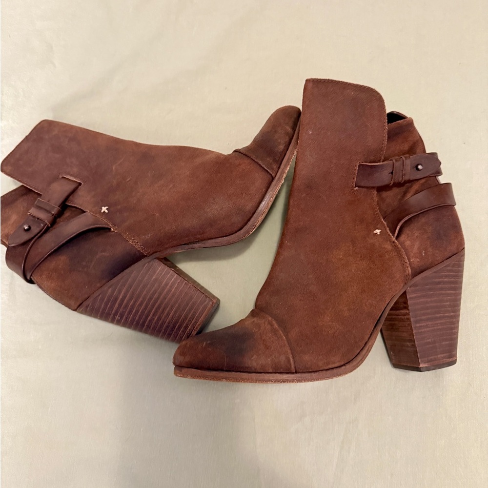rag & bone brown suede ankle boots, size 40 (9.5).